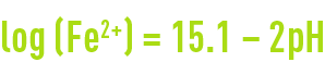 Formula: Corrosion in iron in the presence of dissolved oxygen - log(Fe2+)