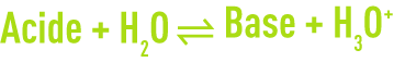 Formula: acids and bases in aqueous solution - conjugated acid-base
