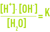 Formula: application of the law of mass action water pH - diluted solutions