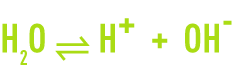 Formula: ionization - H2O reaction