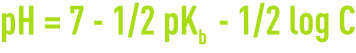 Formula: pH for a salt solution strong acid and a weak base
