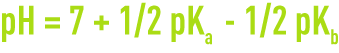 Formula: pH for a salt solution weak acid and base