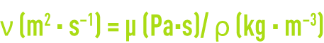Formula: physical properties - kinematic  viscosity n