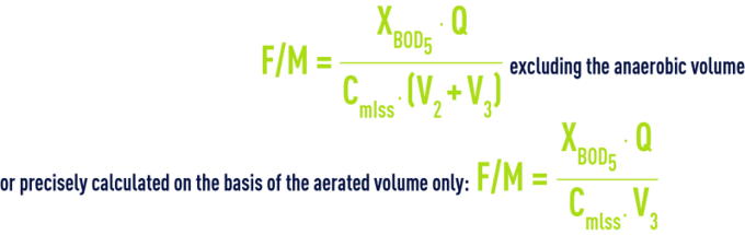 Formula: suspended growth - biological reactor F/M ratio