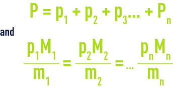 Formula: Theoretical bases for gas/liquid exchanges