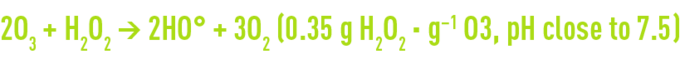 Formula: chemical activation in the case of processes involving the ozone/hydrogen peroxide pair,