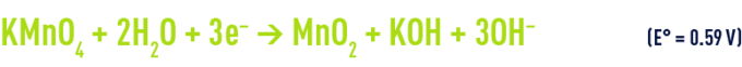 Formula: permanganate in neutral or base medium