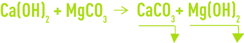 Formula: carbonate removal excess of lime