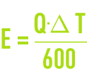 Formula: Circuit components -   E evaporation flow release of calories
