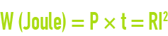 formula: Amount of heat given off by a circuit