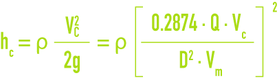Formula: Discharge of opening and short tubes - Pitot tube