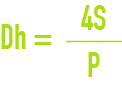 formula: Water head losses through friction in the pipelines - hydraulic diameter