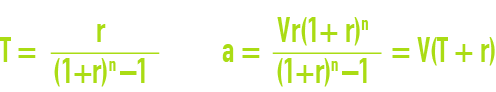 formula: algebra – Arithmetic Amortisation