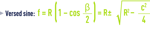 formula: geometry formulae- Versed sine