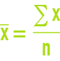 formula: statistics - Arithmetic mean